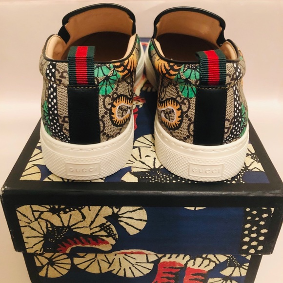 GUCCI BENGAL TIGER GG Supreme Slip On Sneakers - Picture 3 of 7